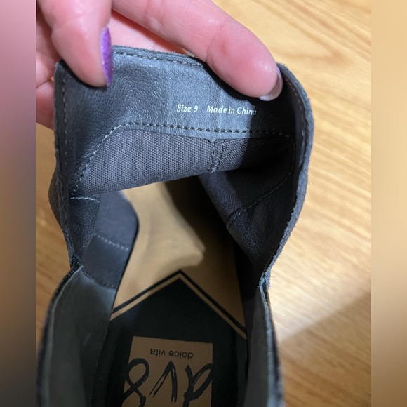 Dolce Vita Gray Suede snake print booties - Picture 5 of 5